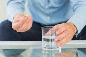 A man takes an effective antibiotic for prostatitis