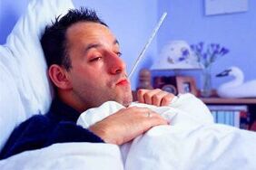 The acute phase of prostatitis manifests itself with elevated body temperature